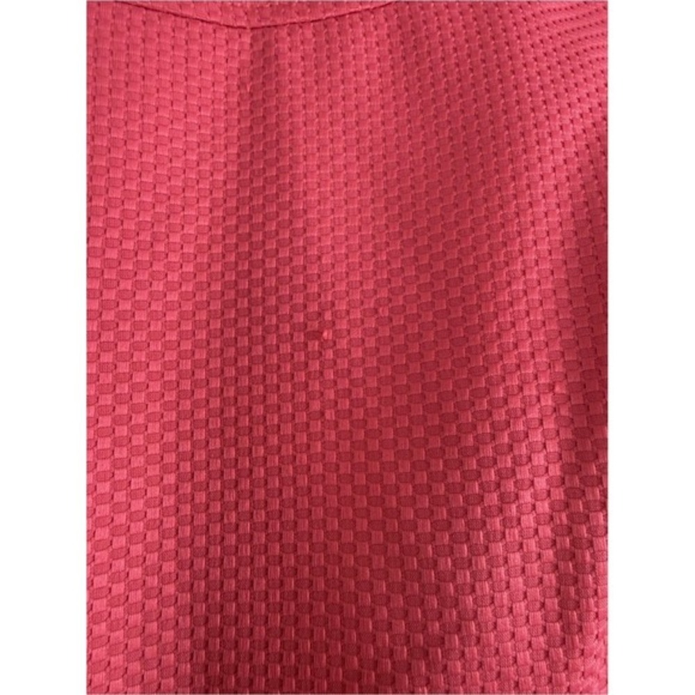 Tahari Arthur S. Levine Fuchsia Pink Textured Sheath Dress Belt Accents 10 - Picture 11 of 15